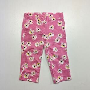 Janie and Jack Pants Girls Size 3 Pink Floral Adjustable Waist 2013